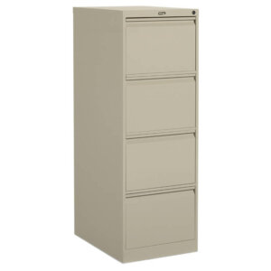 4 Drawer Legal Width Vertical File Dimensions: 18.15"W x 25"D x 52"H Available in Black (BLK), Designer White (DWT), Grey (GRY) and Nevada (NEV) finishes 2 drawer - legal width vertical file Depth 25" Ball-bearing suspension for easy opening/closing Drawer fronts feature recessed angled full pull Full height sidewalls eliminate the need for hanging file frames Comes standard with lock Meets or exceeds ANSI/BIFMA standards