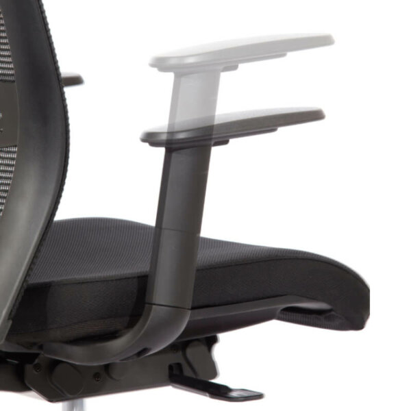 Workspace48 Balance task chair - Black Mesh Back Black Breathe Fabric Black 5 Star Base High resistance, molded foam with tidy under-seat finish Simple levers for height, tension and tilt control to personalize to your comfort Pneumatic Height Adjustment Adjustable Arms High quality mesh, ergonomically supports the back ISO14001EMS Certified 10 Year Warranty