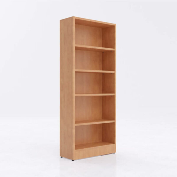 IOF Bookcase with Matching Laminate Back 1” thick laminate available on all units in multiple finishes  Adjustable holes are drilled every 2.5”