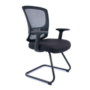 icon aero guest chair mesh back with upholstered fabric seat