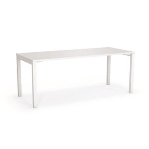 W48 Axis Desk, white or silver legs, white surface