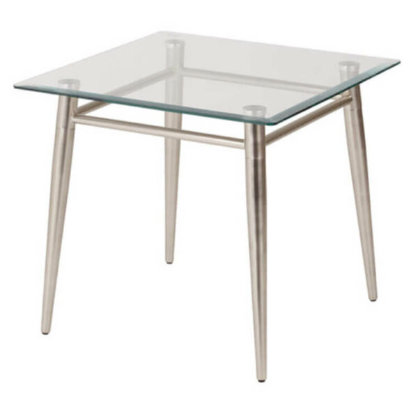 brooklyn tempered glass square side table