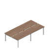 Ionic 120"L Quad Pack Dual Sided Table Desks, 30"D Available to order with 48 hr lead time (Designer White laminate only). Other laminate finishes available with longer lead time