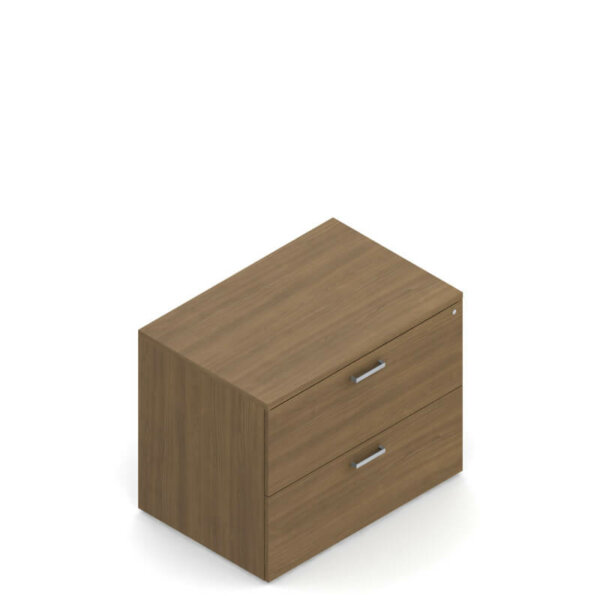 Ionic 36" x 24"D Two Drawer Lateral File with Top Available to order with 48 hr lead time (Asian Night & Winter Cherry laminate only). Other laminate finishes available with longer lead time