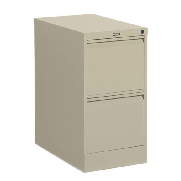 2 Drawer Letter Width Vertical File Dimensions: 15.15"W x 25"D x 29"H Available in Black (BLK), Designer White (DWT), Grey (GRY) and Nevada (NEV) finishes 2 drawer - letter width vertical file Depth 25" Ball-bearing suspension for easy opening/closing Drawer fronts feature recessed angled full pull Full height sidewalls eliminate the need for hanging file frames Comes standard with lock Meets or exceeds ANSI/BIFMA standards