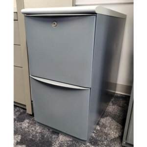 Steelcase Elipse Two Drawer Letter Pedestal 15"w x 30.5"d x 28.5"h letter size filing Locking drawers Leveling glides