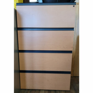 Lacasse 4 Drawer Lateral Cabinet 36"w x 20"d (includes handles) x 58"h, Recessed pull handles, leveling glides