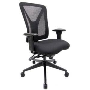 Icon Match High-Back Task Chair Overall Depth: 24" Overall Width: 25.5" Overall Height: 39 - 43" Seat Depth: 18" Seat Height: 18 - 22" Seat Width: 22" Arm Height from Seat: 6 - 8.75" Distance between Armrests: 18.5" Weight capacity: 275 lbs height adjustable height adjustable arms width adjustable arms ratchet back to adjust lumbar tilt tilt tension knee tilt seat slider independent back angle independent seat angle upholstered seat five year limited warranty