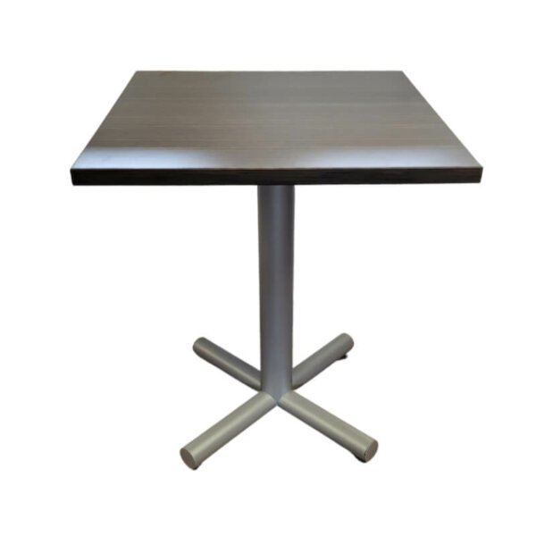 Small Table 24"w x 24"d x 29"h 1" thick walnut laminate smooth wood-grain finish adjustable floor glides