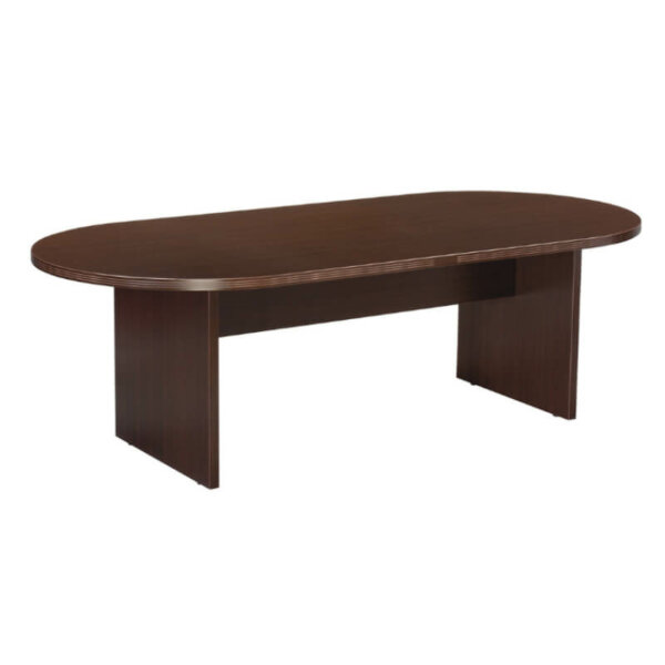 Napa 95" Conference Table 95”w x 44"d x 29”h Weight: 189.6 lbs Finishes: Espresso, Cherry, Mahogany, Slate Grey, Urban Walnut Thermally fused laminate Designed for quick and easy assembly Tested to meet ANSI & BIFMA desking standards