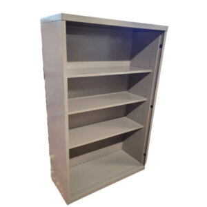 Metal Storage Shelf 55"h, 36"w x 15"d x 55"h, Three adjustable shelves, Leveling glides Various colours available - These can also be painted to your preferred colour (additional fees apply)