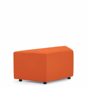 Wedge Soft Seating Ottoman Dimensions: 40"W x 17.75"D x 17.5"H Seat Height: 17.5"h Weight: 37 lbs / 16.8 kgModular non-handed components can be fully reconfigured and are ideal for open spaces Geometric shapes allow you to create unique and infinite layout possibilities Standard with 1.5" tall nylon glides Optional dual wheel carpet casters available (C107 or C107R)