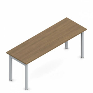Ionic 72" x 24" Table Desk Dimensions: 72"W x 24"D x 29"H Weight: 93 lbs / 42.27 kg  H-Leg finish: Tungsten (TN), Black (BK), and Designer White (DW) Finish Options: Laminate finish: Available in all Ionic finishes Thermally fused laminate top 2 mm PVC matching edge Freestanding rectangular desk 29"H with H-legs and stability panel 2" square post legs with 2" x 1" crossbar; leveling glides included Designed for quick and easy assembly Tested to meet ANSI & BIFMA desking standards