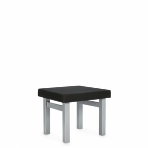 Ionic One Seater Bench Dimensions: 26.5"W x 20.5"D x 18"H Seat Height: 18" Weight: 19 lbs / 8.6 kg H-Leg Finish Options: Black (BLK), Designer White (DWT), and Tungsten (TUN) Upholstery Options: Seat: Available in all Grade 1 seating textiles (previously MVL3101F) or in Luxhide bonded leather (various colours) Alternate Textile Options: Graded-in and GPM textiles are available. Contact Customer Service for further details Upholstered bench with signature H-legs and generous seating area in one, two and three seater options Durable and ideal for open spaces and common areas 2” thick fully upholstered cushions banded on all four sides Cushion is secured to H-legs with T-nuts Legs are painted in a durable Sandtex finish with low profile plastic glides Shipped easy to assemble Compliant with the emissions guidelines set by the GREENGUARD Environmental Institute