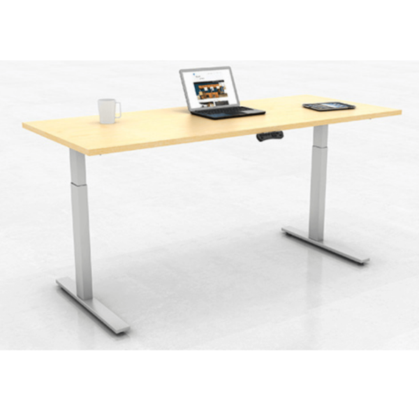 Straight Height Adjustable Table available to order in the specific size you need Electronic LED control module 3 programable height presets Leveling glides 5-year parts warranty