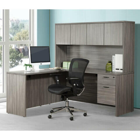 Napa L-Shape Desk with Hutch 72