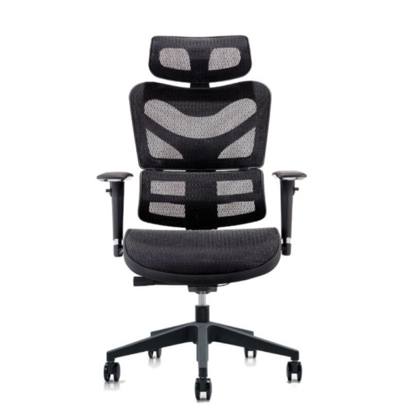 Icon Architect Task Chair Overall Depth: 25 - 27" Overall Width: 24.5" Overall Height: 45 - 50" Seat Depth: 17 - 19" Seat Height: 18 - 22" Seat Width: 18.5" Arm Height from Seat: 7.5 - 9.75" Distance between Armrests: 19.5" - 20.5" Lumbar Height Adjustment: 3" Headrest Height Adjustment: 3" Weight capacity: 275 lbs height adjustable height & depth adjustable and pivoting arms height adjustable headrest height adjustable back with integrated lumbar support synchro tilt tilt tension tilt lock mesh seat and back cable controlled limited lifetime warranty