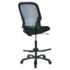 Office Star Products Big & Tall Dual Layer Air Grid® Back Drafting Chair Breathable Double Dark Air Grid Back Built-in Lumbar Support Padded Black Mesh Seat Rated for 325 lbs Pressurized Seat Height Adjustment Adjustable Footrest Heavy Duty Base, Dual Wheel Carpet Casters Green Guard Certification. Limited Lifetime on Component Parts Intended for Commercial and Residential Use
