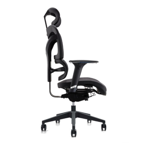 Icon Architect Task Chair Overall Depth: 25 - 27" Overall Width: 24.5" Overall Height: 45 - 50" Seat Depth: 17 - 19" Seat Height: 18 - 22" Seat Width: 18.5" Arm Height from Seat: 7.5 - 9.75" Distance between Armrests: 19.5" - 20.5" Lumbar Height Adjustment: 3" Headrest Height Adjustment: 3" Weight capacity: 275 lbs height adjustable height & depth adjustable and pivoting arms height adjustable headrest height adjustable back with integrated lumbar support synchro tilt tilt tension tilt lock mesh seat and back cable controlled limited lifetime warranty