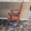 Pair of Queen Anne Style Gooseneck High-Back Guest Chair; Original Fabric - Image 2