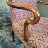 Pair of Queen Anne Style Gooseneck High-Back Guest Chair; Original Fabric - Image 6