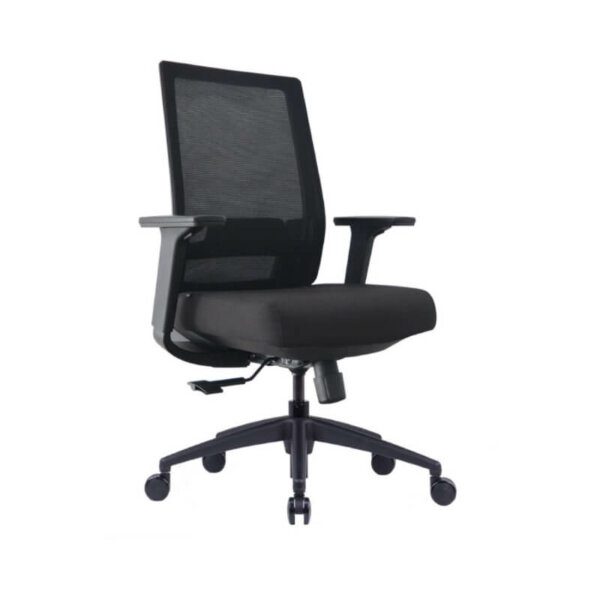 Icon Q1 Mesh Back Task Chair; Black Weight capacity: 350 lbs synchro-tilt mechanism height adjustable height adjustable arms depth + width adjustable arm pad tilt tilt tension tilt lock adjustable height lumbar limited lifetime warranty