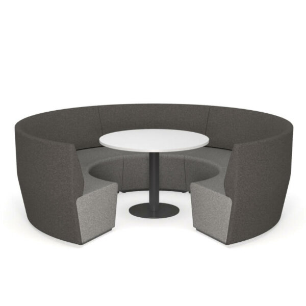 MotionOffice® Arc Modular Lounge  Standard motion felt, milled wool blend textile Levelling glides Ganging mechanism secures pieces in desired layout Modular design allows endless configurations and sizing