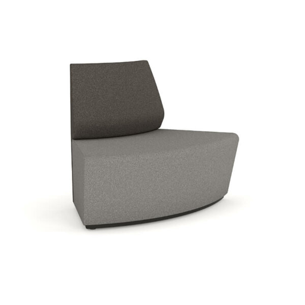 MotionOffice® Loop Modular Lounge  Standard motion felt, milled wool blend textile Levelling glides Ganging mechanism secures pieces in desired layout Modular design allows endless configurations and sizing