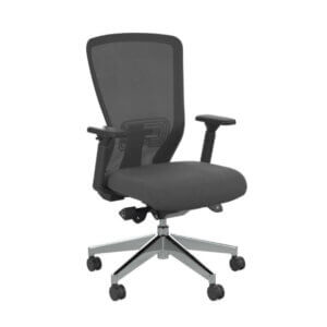 Workspace48 Compass task Chair; Black  Seat depth adjustment Pneumatic height adjustment Adjustable arms Breathable mesh back Seat back tension adjustment Heavy duty castors 10 year warranty