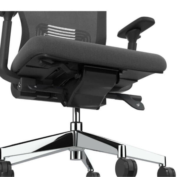 Workspace48 Compass task Chair; Black  Seat depth adjustment Pneumatic height adjustment Adjustable arms Breathable mesh back Seat back tension adjustment Heavy duty castors 10 year warranty